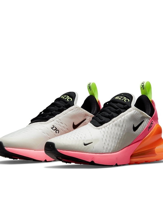 Nike Shoes - Nike Air Max 270 Sneakers - White, Black & Neon Yellow Accents